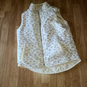 Thread & Supply Reversable Vest Women's Size M  Gray/White/ Cream